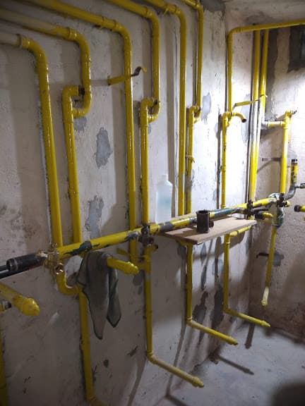 Instalación de cañería de gas