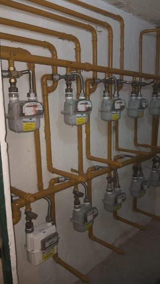 Medidores de gas instalados